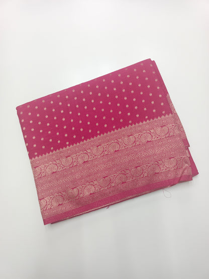SEMI SOFT BANARASI CREPE SAREE