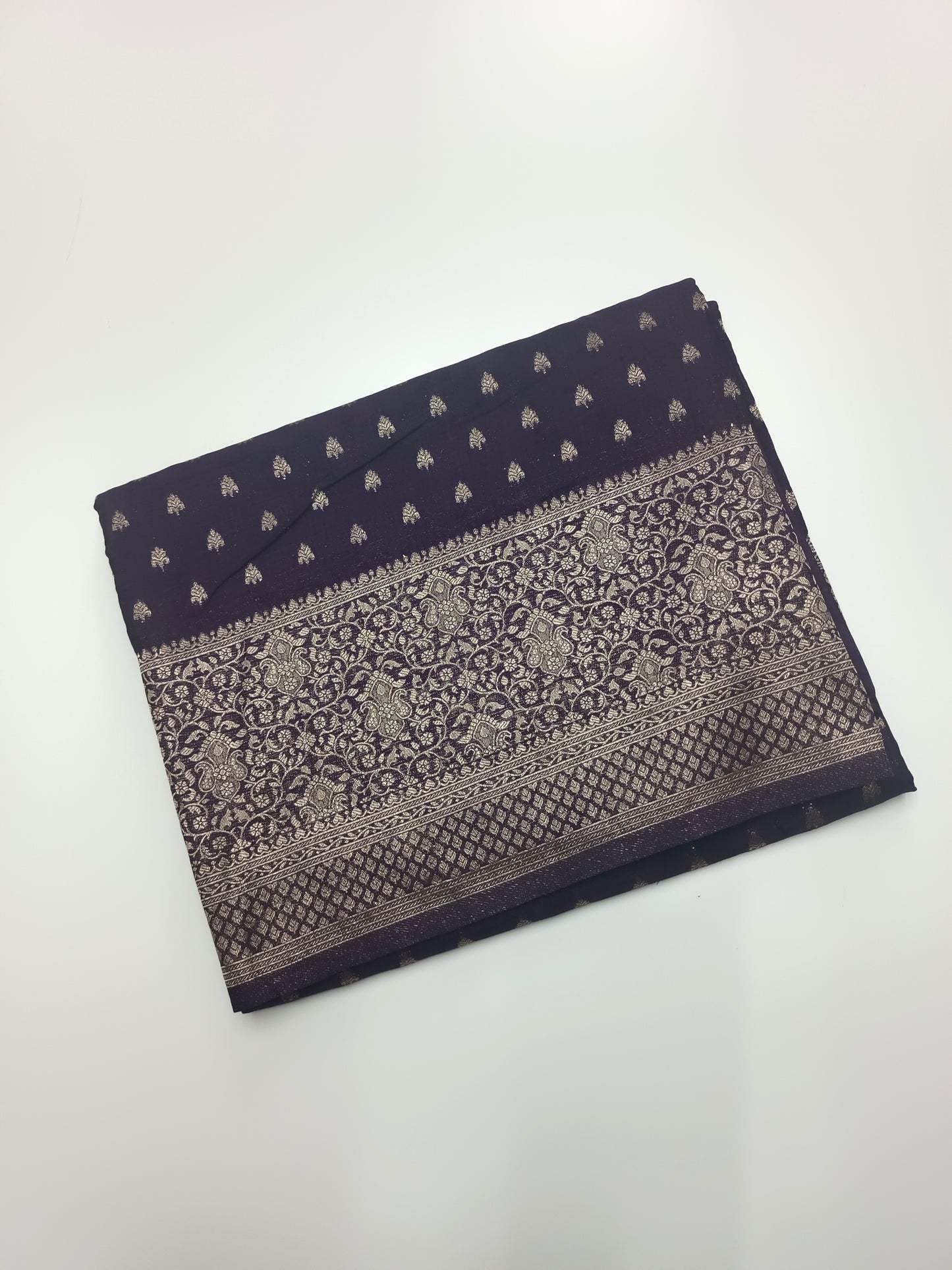 SEMI SOFT BANARASI CREPE SAREE
