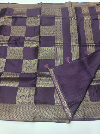 FANCY SATIN CREPE SILK SAREE
