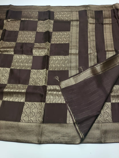 FANCY SATIN CREPE SILK SAREE