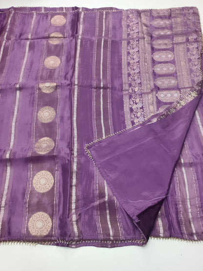 FANCY SATIN CREPE SILK SAREE