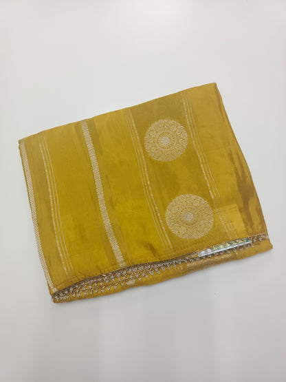 FANCY SATIN CREPE SILK SAREE