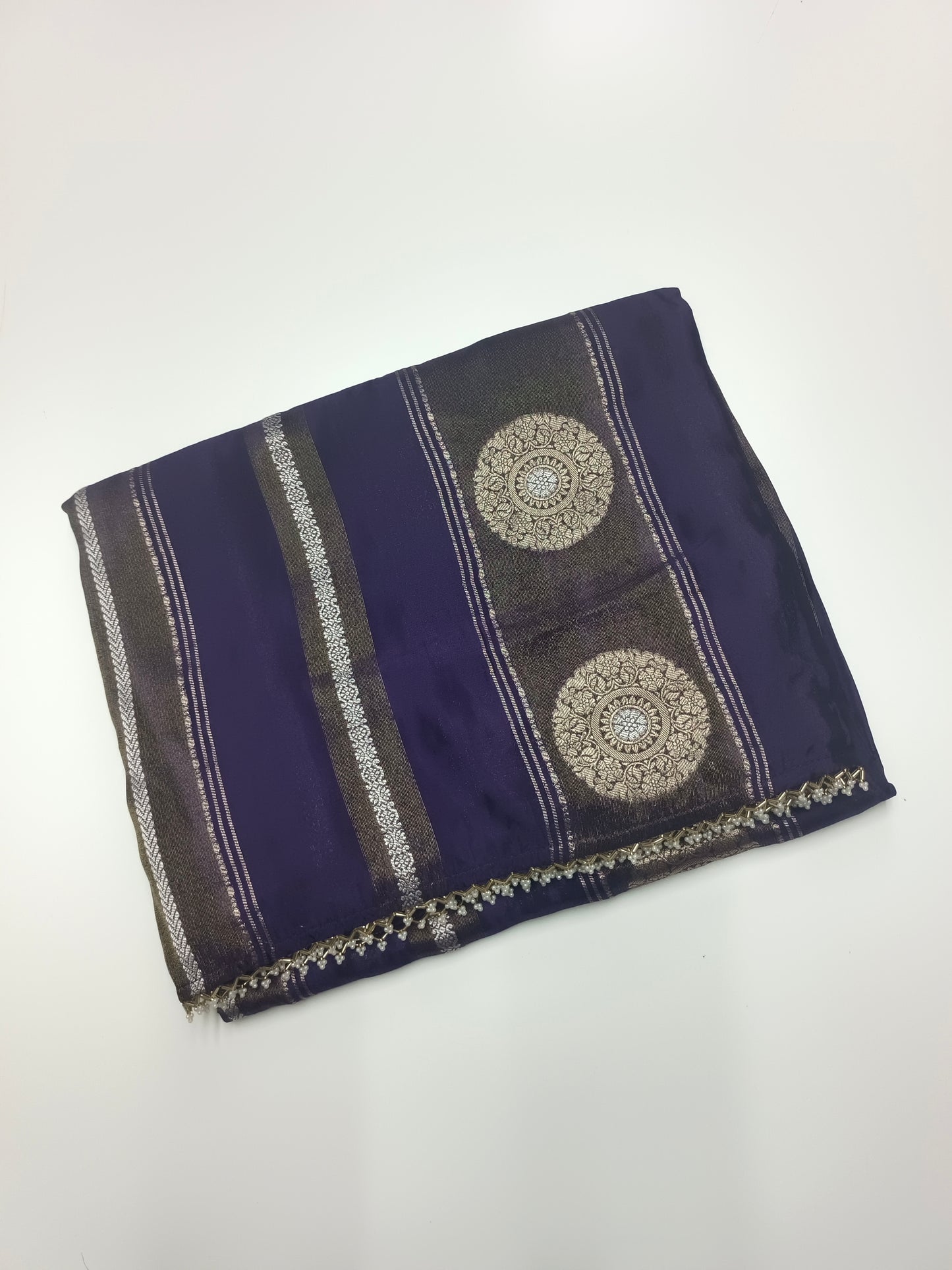 FANCY SATIN CREPE SILK SAREE