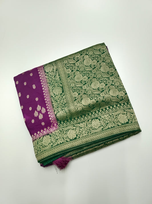 FANCY SEMI DOLA SILK SAREE (SPECIAL 30% DISCOUNT)