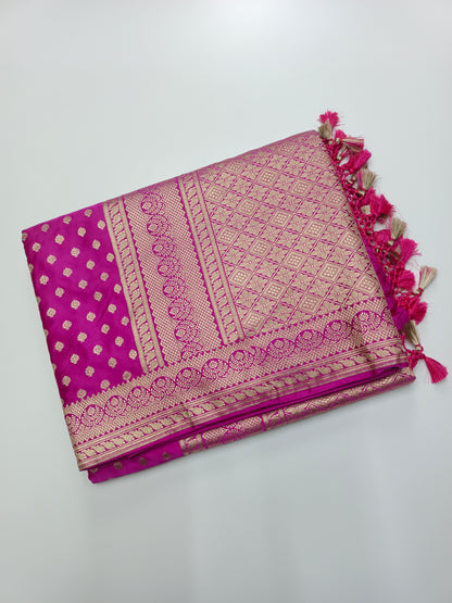 FANCY SEMI DOLA BANARASI SAREE (SPECIAL 30% DISCOUNT)