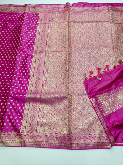 FANCY SEMI DOLA BANARASI SAREE (SPECIAL 30% DISCOUNT)