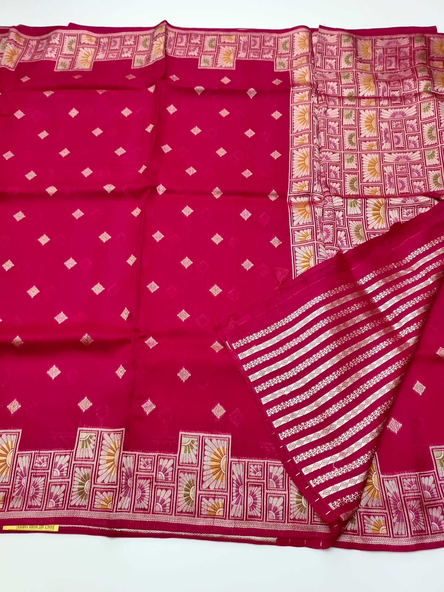 FANCY SEMI DOLA SILK SAREE (SPECIAL 30% DISCOUNT)