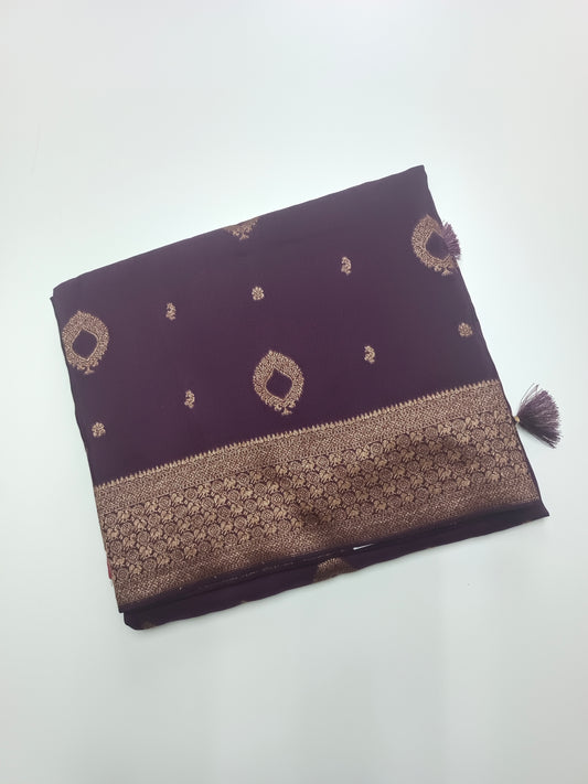 FANCY SEMI CREPE SILK SAREE