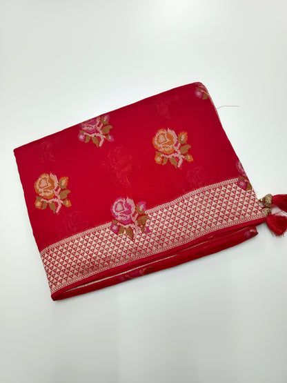 FANCY SEMI DOLA SILK SAREE (SPECIAL 30% DISCOUNT)
