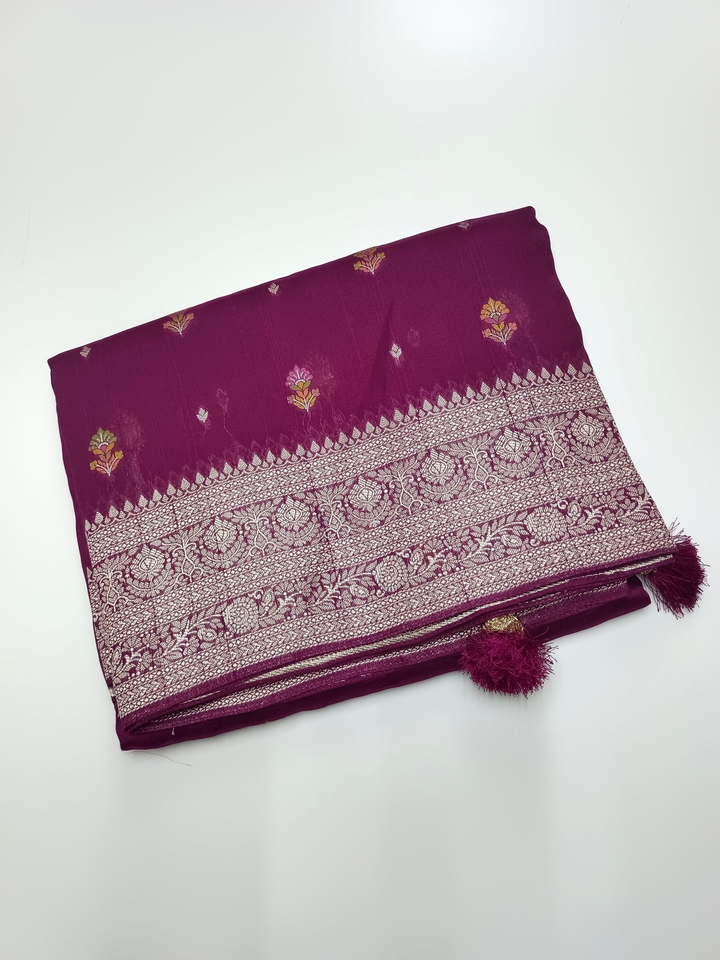 FANCY SEMI DOLA SILK SAREE (SPECIAL 30% DISCOUNT)