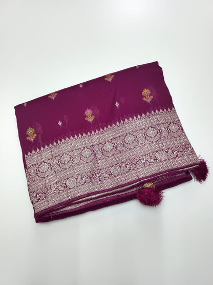 FANCY SEMI DOLA SILK SAREE (SPECIAL 30% DISCOUNT)