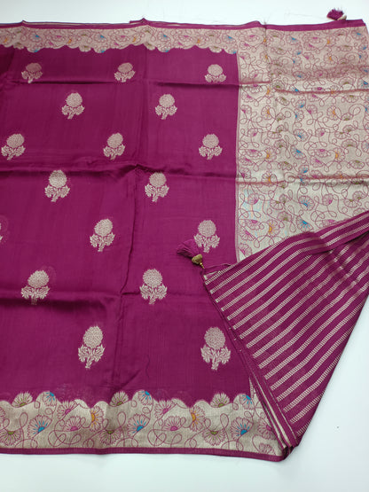 FANCY SEMI DOLA SILK SAREE (SPECIAL 30% DISCOUNT)