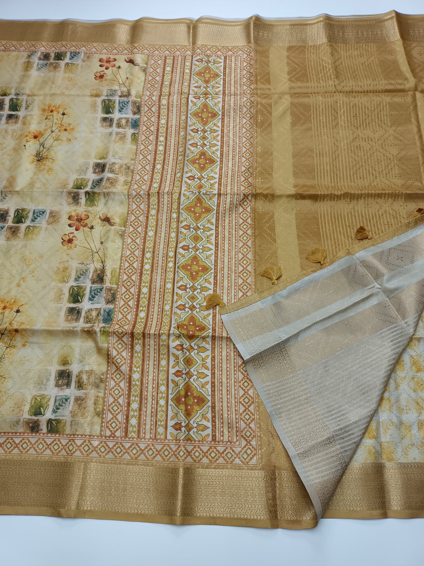 FANCY TUSSER SILK SAREE (SPECIAL 30% DISCOUNT)