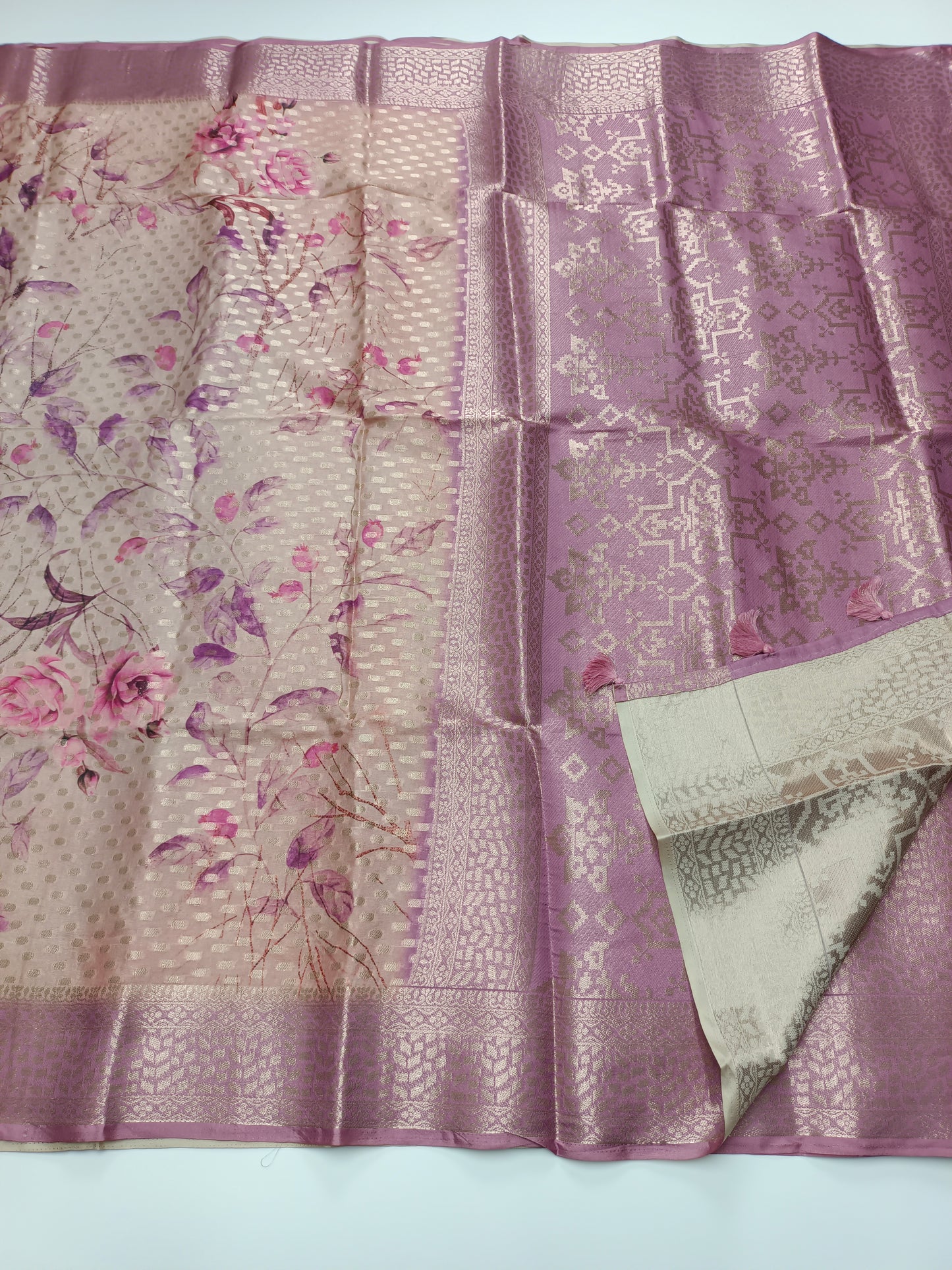 FANCY TUSSER SILK SAREE (SPECIAL 30% DISCOUNT)
