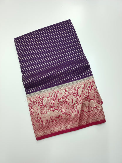 1000 BUTTA FANCY SEMI CREPE SILK SAREE (SPECIAL 30% DISCOUNT)