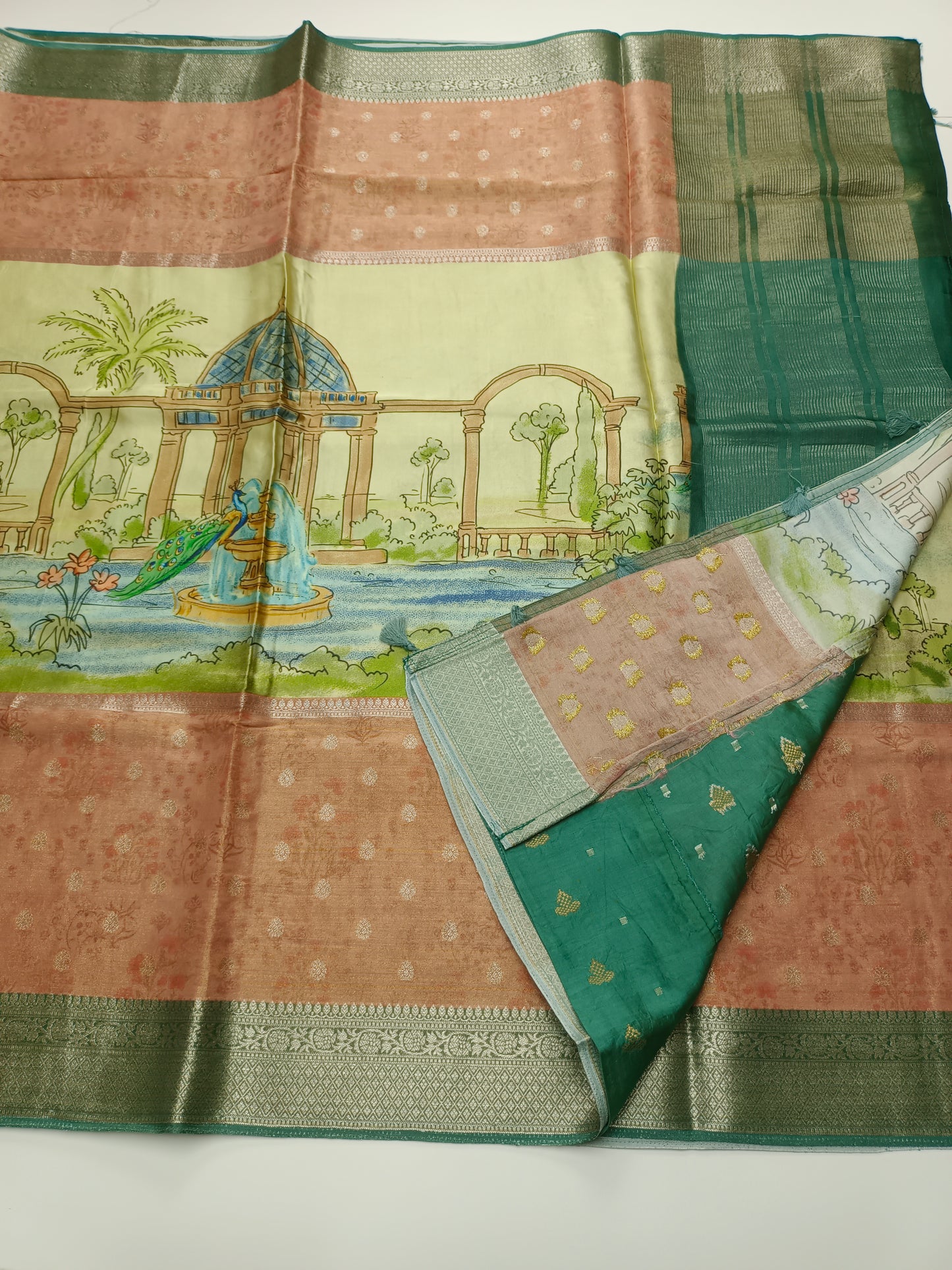 FANCY KALAMKARI CREPE  SILK SAREE (SPECIAL 30% DISCOUNT)
