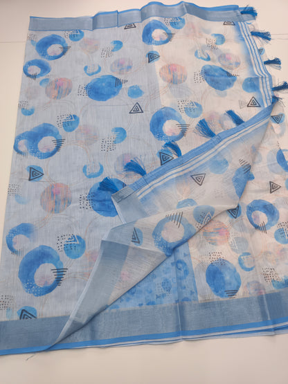 FANCY LENIN COTTON SAREE