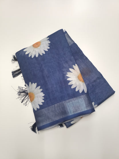 FANCY LENIN COTTON SAREE