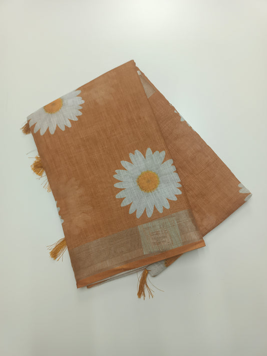 FANCY LENIN COTTON SAREE