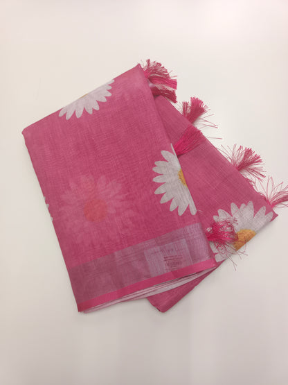 FANCY LENIN COTTON SAREE