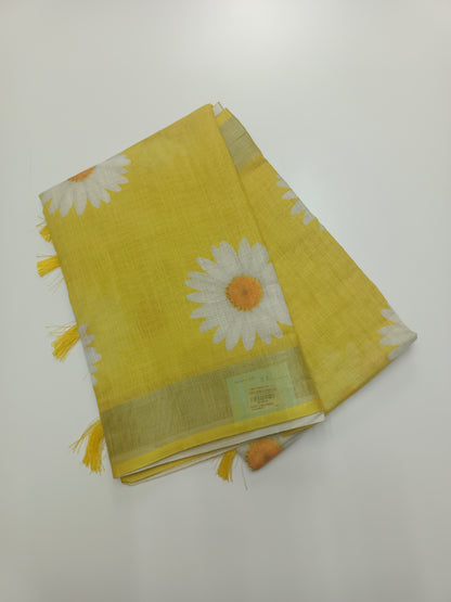FANCY LENIN COTTON SAREE