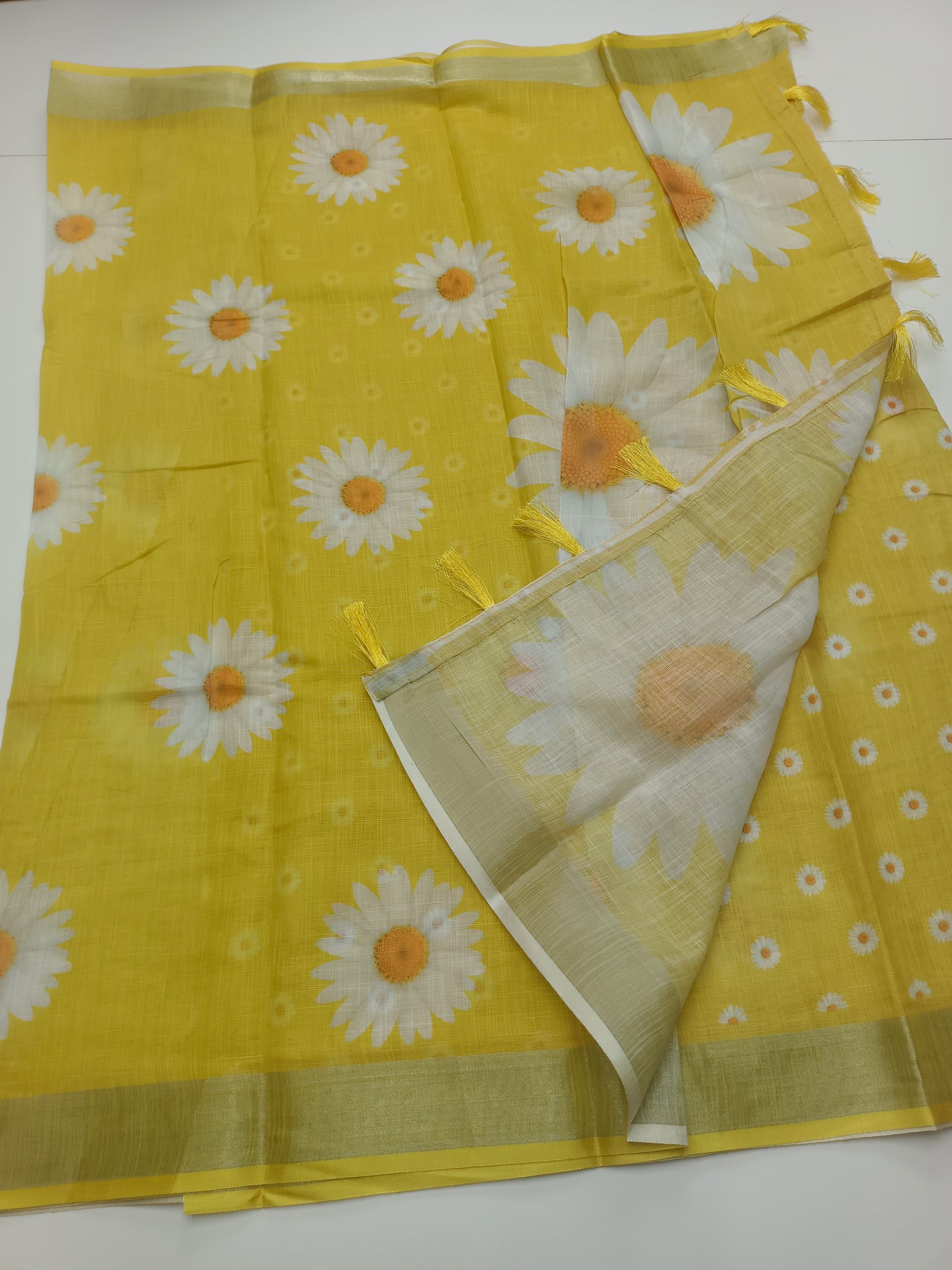 FANCY LENIN COTTON SAREE