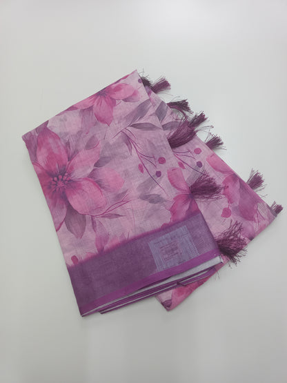 FANCY LENIN COTTON SAREE