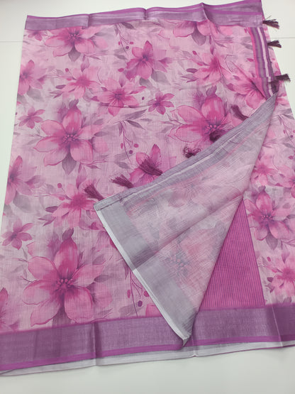 FANCY LENIN COTTON SAREE