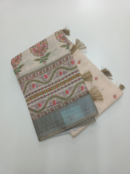 FANCY LENIN COTTON SAREE