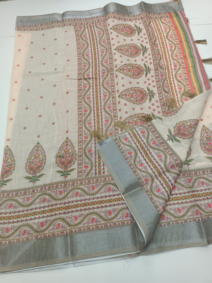 FANCY LENIN COTTON SAREE