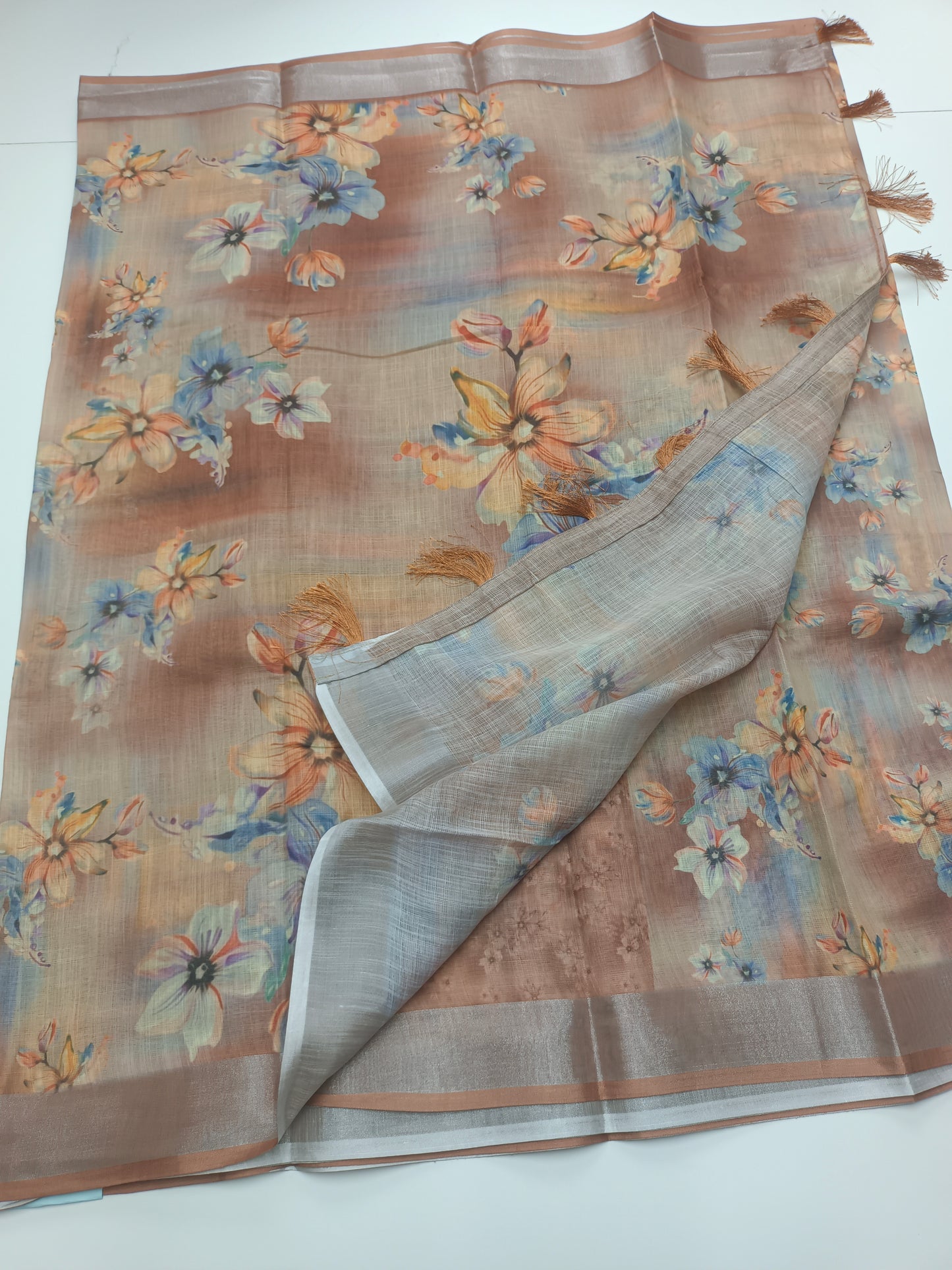 FANCY LENIN COTTON SAREE