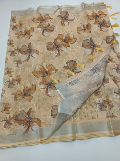 FANCY LENIN COTTON SAREE