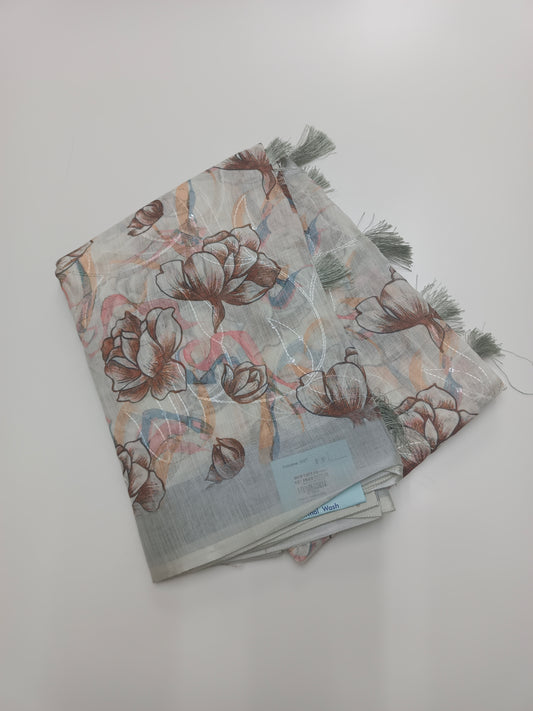 FANCY LENIN COTTON SAREE