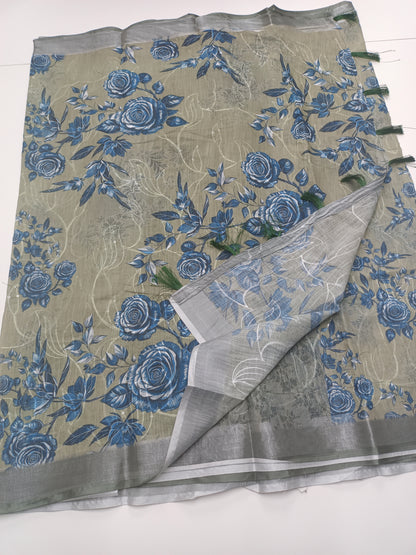 FANCY LENIN COTTON SAREE