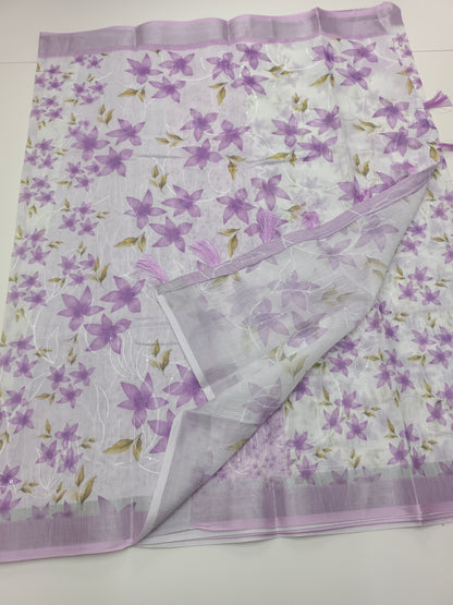 FANCY LENIN COTTON SAREE