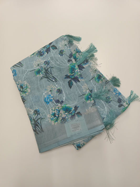 FANCY LENIN COTTON SAREE