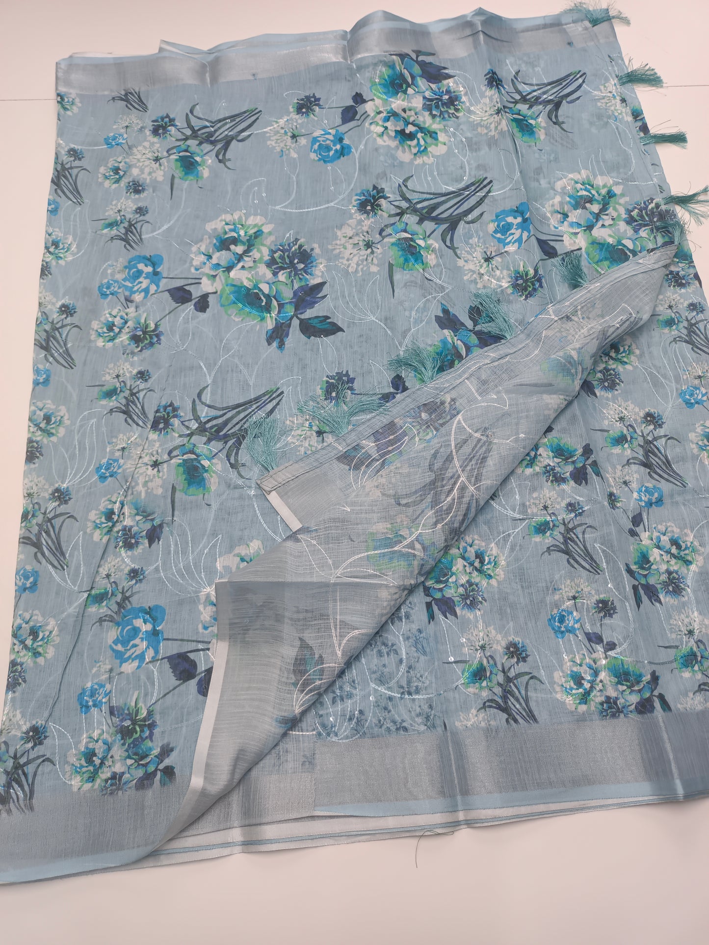 FANCY LENIN COTTON SAREE