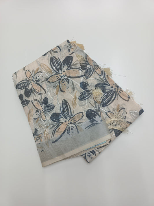 FANCY LENIN COTTON SAREE