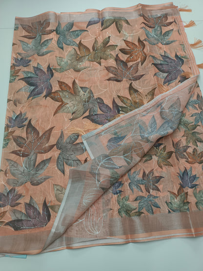 FANCY LENIN COTTON SAREE