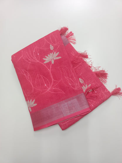 FANCY LENIN COTTON SAREE