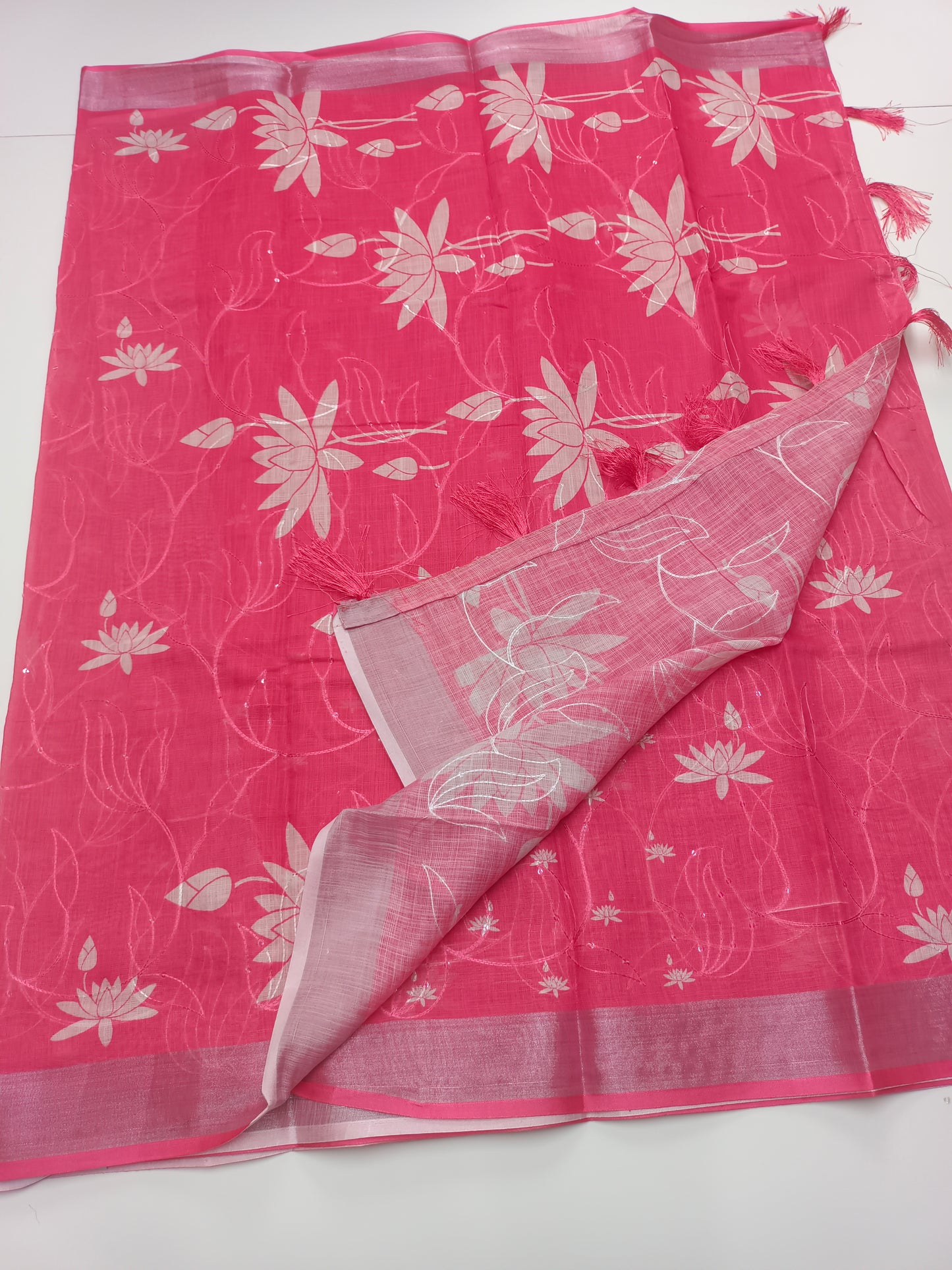FANCY LENIN COTTON SAREE
