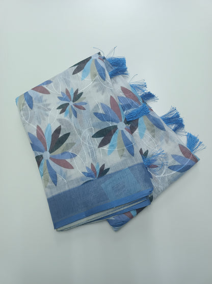 FANCY LENIN COTTON SAREE