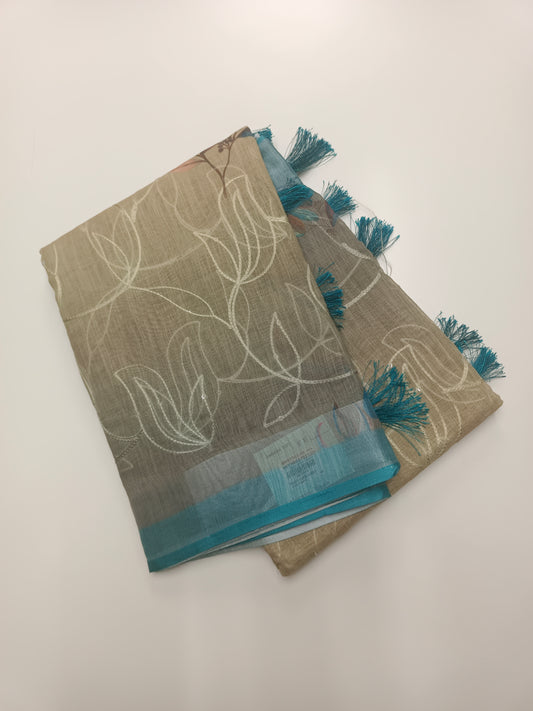 FANCY LENIN COTTON SAREE