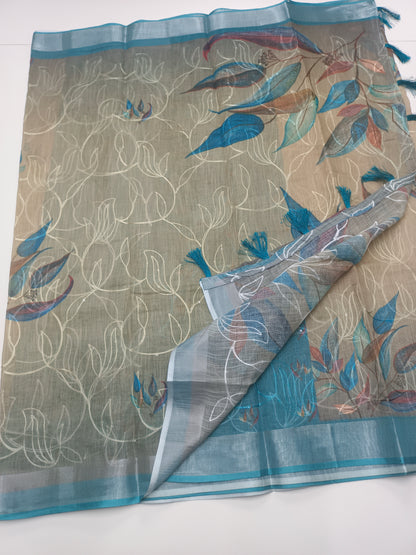 FANCY LENIN COTTON SAREE