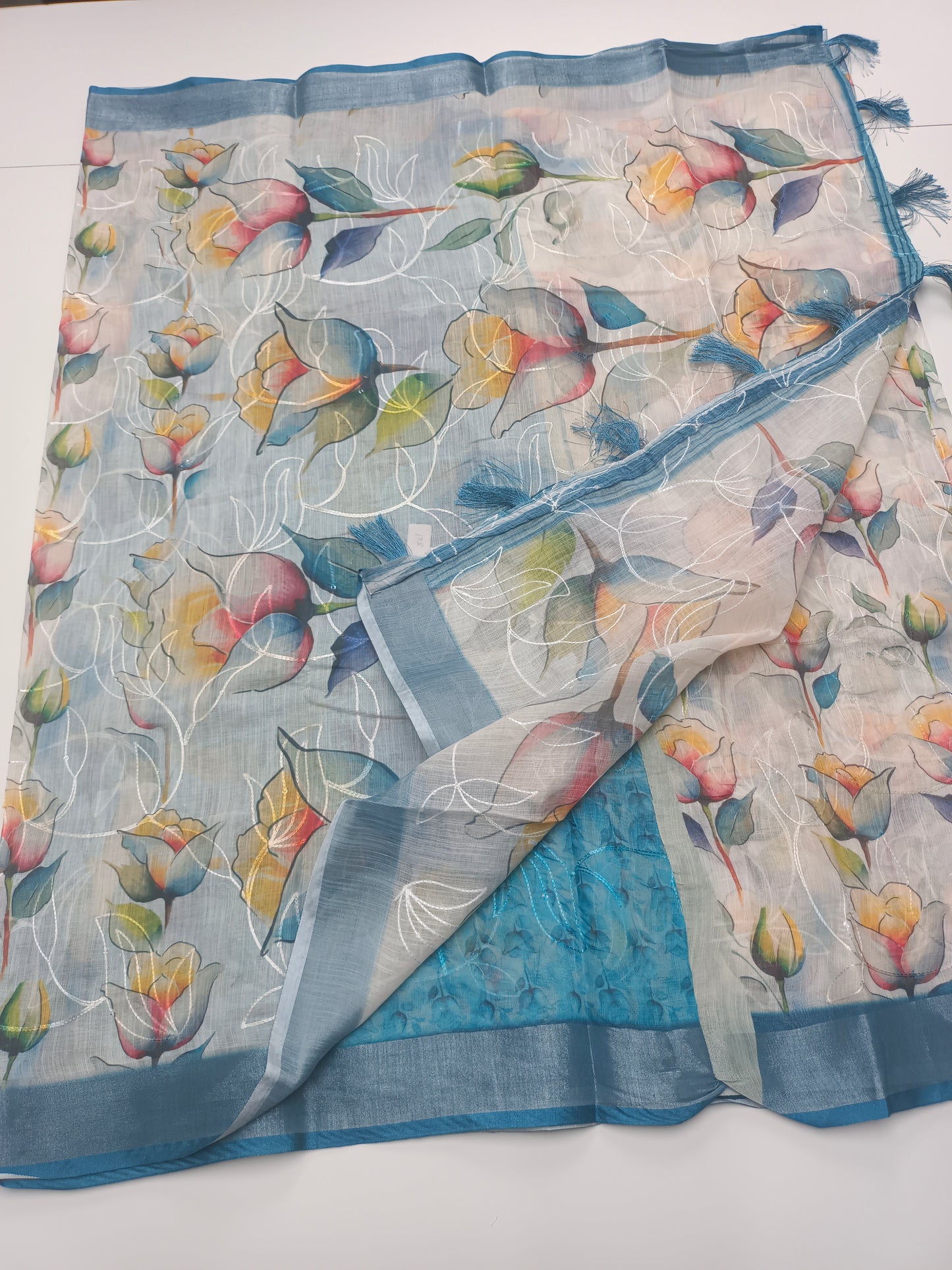 FANCY LENIN COTTON SAREE
