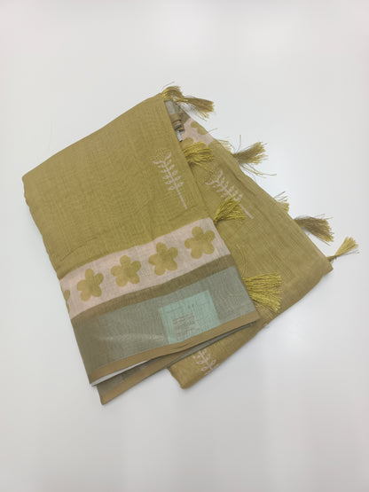 FANCY LENIN COTTON SAREE
