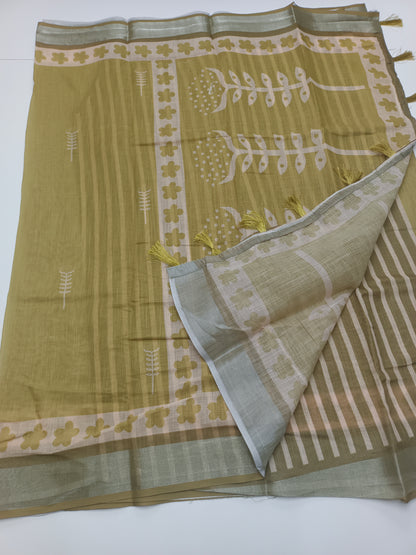 FANCY LENIN COTTON SAREE