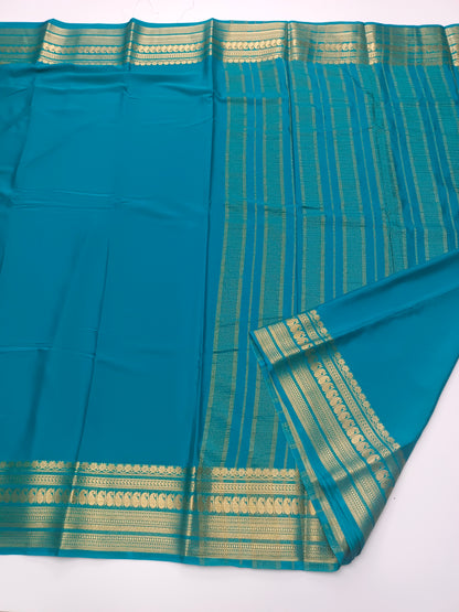 SEMI CREPE SILK SAREE (STAIN PROOF )