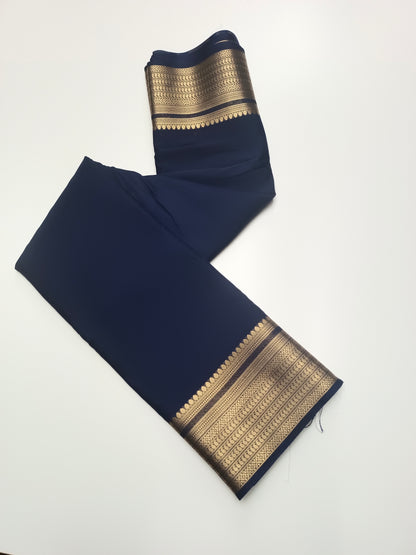 SEMI CREPE SILK SAREE (STAIN PROOF )