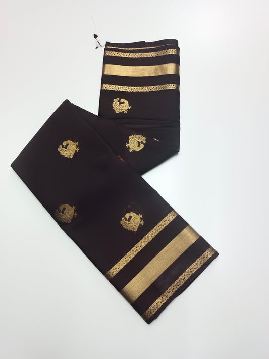 SEMI CREPE SILK SAREE (STAIN PROOF )